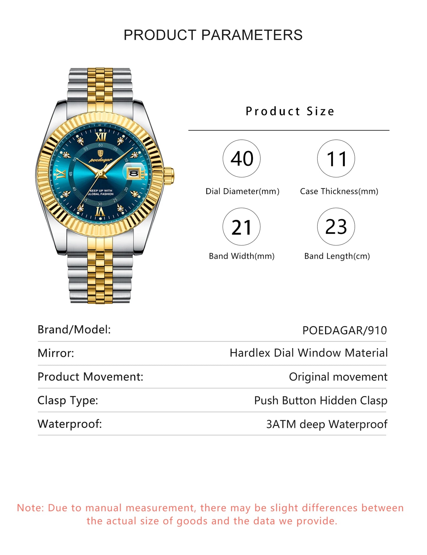 Mens Poedagar Luxurious Watch ✔️