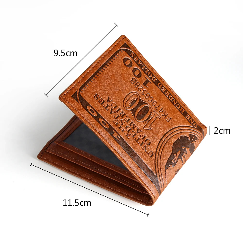 Brown Leather Dollar Bill Wallet ✨