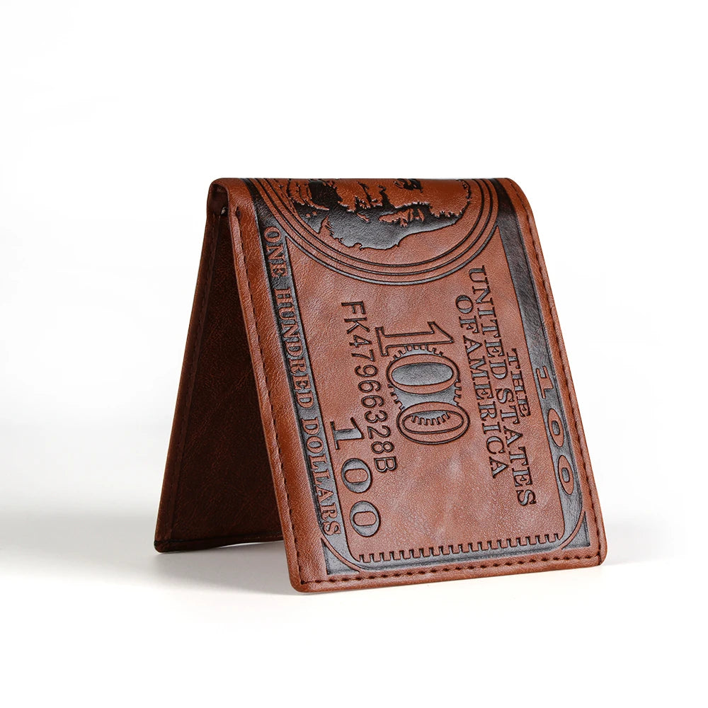 Brown Leather Dollar Bill Wallet ✨