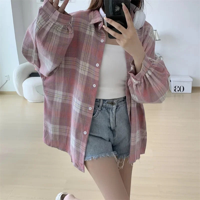 Women's Long Sleeve Plaid Flannel 💕