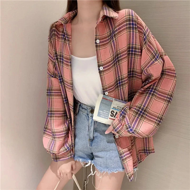 Women's Long Sleeve Plaid Flannel 💕