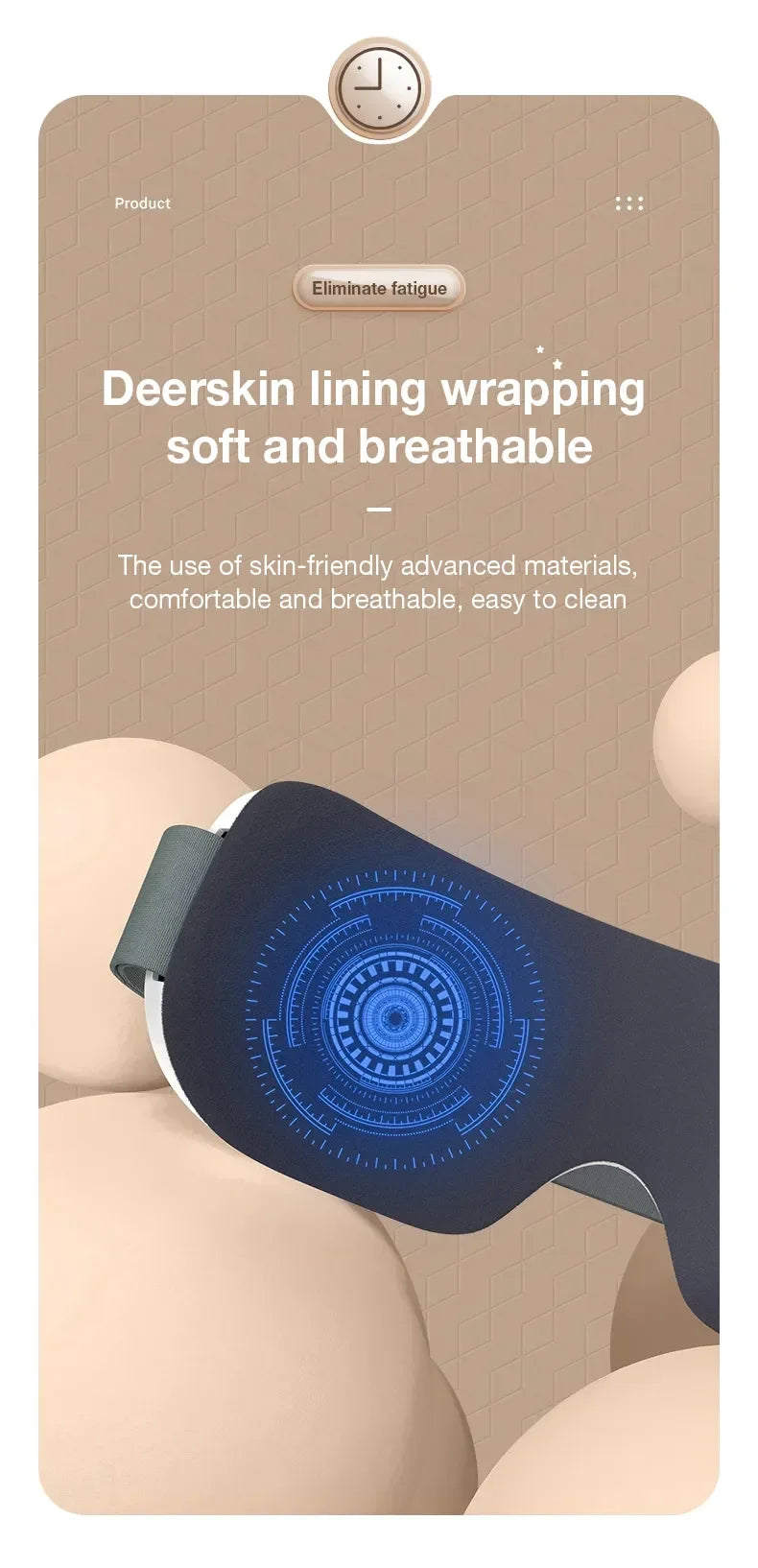 4D Bluetooth Eye Massager W/ Air Bag Deerskin Technology 🛜