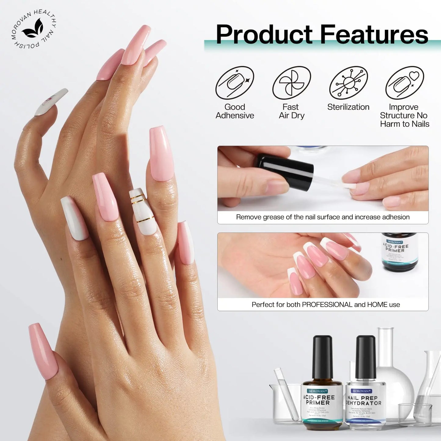 Natural Nail Dehydrator and Acid-Free Primer for Acrylic and Gel Nail Polish ✨