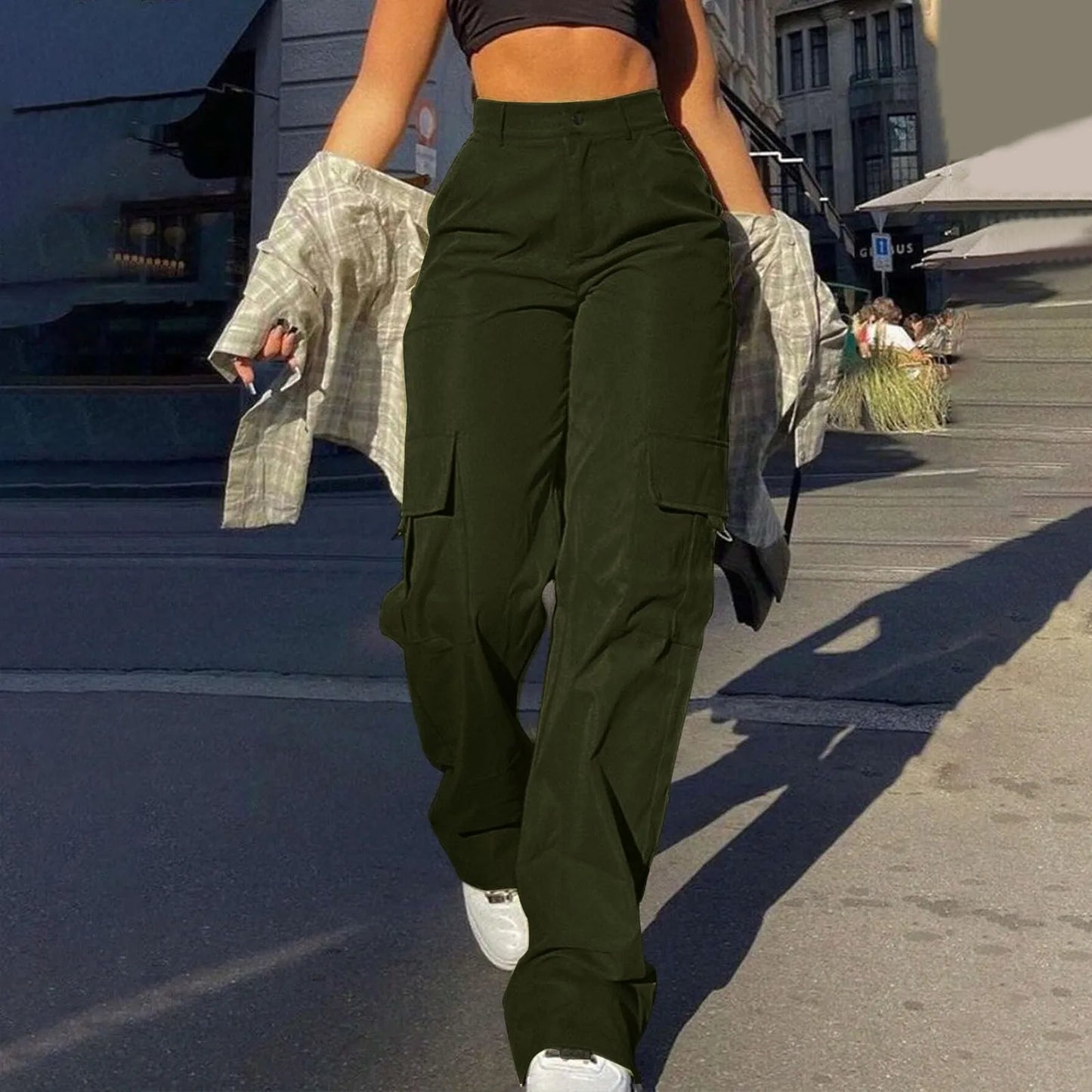 High Waisted Baggy Cargo Pants 💕