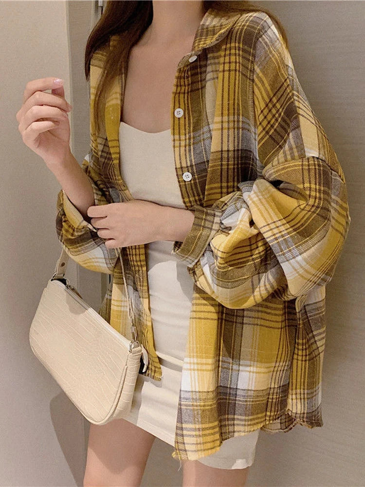 Women's Long Sleeve Plaid Flannel 💕