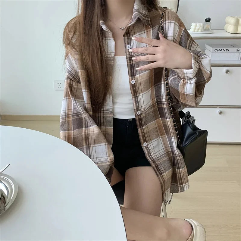 Women's Long Sleeve Plaid Flannel 💕